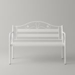 FRANKLIN 120cm Outdoor Bench-White - Image 4