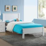 KNIGHTON Single Size Bed Frame-White