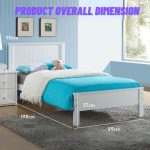 KNIGHTON Single Size Bed Frame-White - Image 2