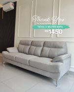 TESSA 3 Seater Pet Friendly Fabric Sofa-Stone - Image 16