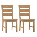 [SET OF 2] BRADFORD Dining Chair-Light Walnut