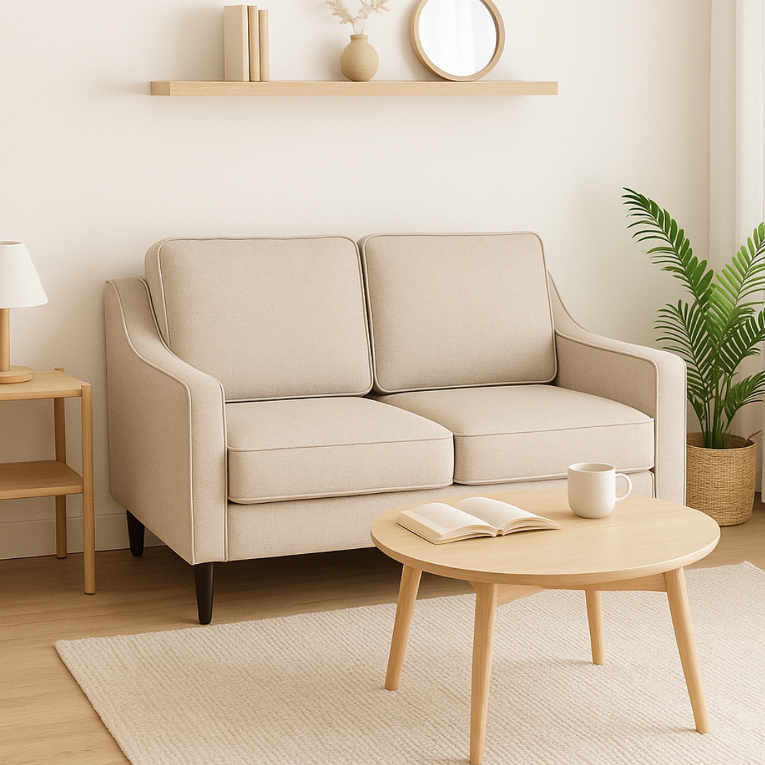 HARPER 2 SEATER MAIN HARPER 2 Seater Pet Friendly Sofa-Beige - Image 1