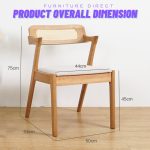 DOMIC 4 Seater Round Dining Set-Oak - Image 12