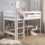 NANCY Solid Wood Mid Sleeper Bed-White