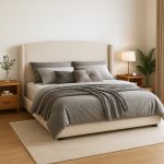 ROME Queen Size Divan Bed Frame-Beige - Image 3