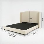 ROME Queen Size Divan Bed Frame-Beige - Image 8