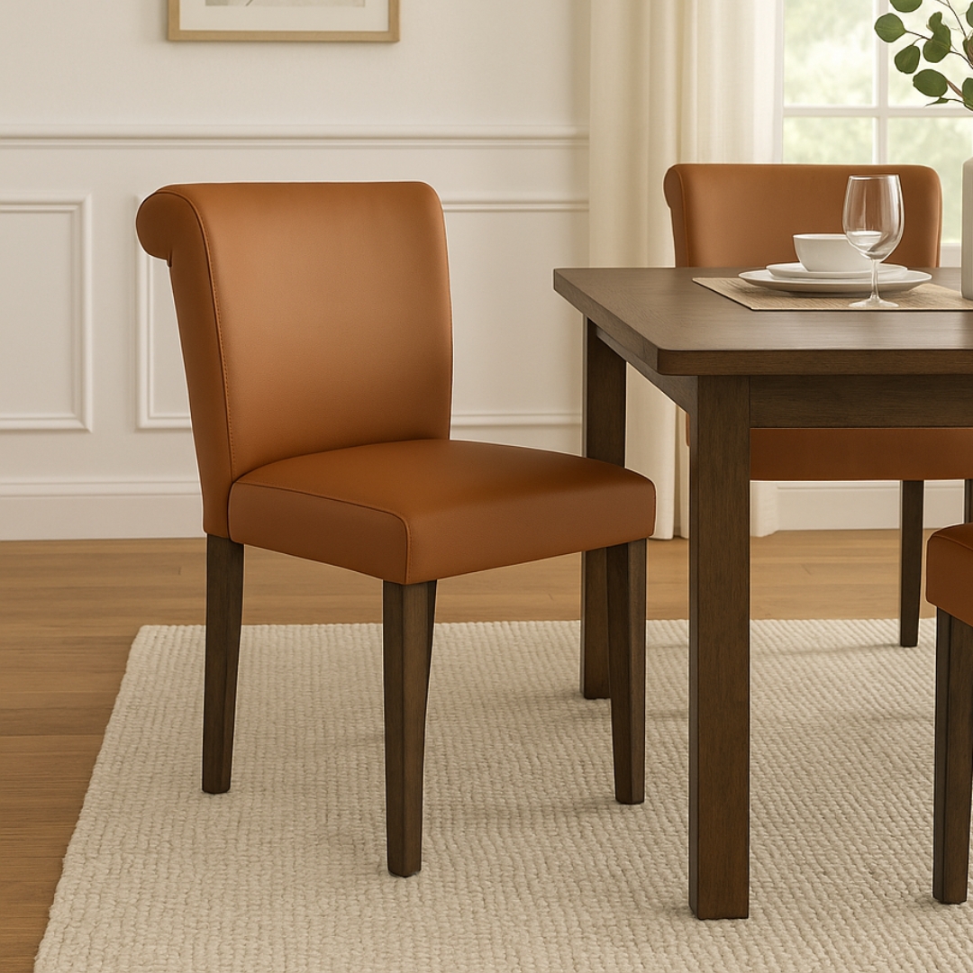 SUKI CHAIR SUKI Dining Chair-Toffee PU - Image 1