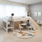 TOBBY Mid Sleeper Bed With Slide-White