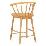 CAREN Solid Wood Bar Chair-Natural - Image 3