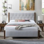 TAMURA Queen Size Solid Wood Bed-Walnut