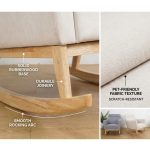 BURTON Pet Friendly Rocking Chair-Grey - Image 11