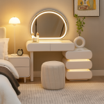 OLIVIA 5 Drawers Dressing Table Set-White