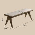 KIRA 130cm Solid Wood Bench-Walnut - Image 3