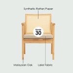 KAIRO Solid Wood Lounge Chair-Natural - Image 6