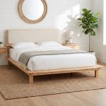 MINO King Size Solid Wood Bed-Natural