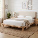 MINO King Size Solid Wood Bed-Natural - Image 2