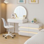 OLIVIA 8 Drawers Dressing Table Set-White