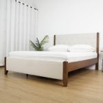 TAMURA Queen Size Solid Wood Bed-Walnut - Image 2