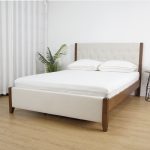 TAMURA Queen Size Solid Wood Bed-Walnut - Image 9
