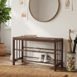MYKA 72CM Metal Shoe Bench-Copper