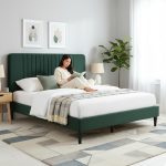 FLUFFY Queen Size Bed Frame-Green - Image 2