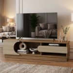ALONZO 180cm TV Cabinet-Golden Oak