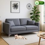 ASPRA 3 Seater Pet Friendly Sofa-Grey