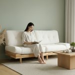 CLOUDY 3 Seater Easy Clean Sofa-Beige