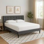 EBONY Queen Size Bed Frame-Dark Grey
