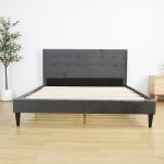 EBONY Queen Size Bed Frame-Dark Grey - Image 10