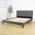 EBONY Queen Size Bed Frame-Dark Grey - Image 4