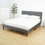 EBONY Queen Size Bed Frame-Dark Grey - Image 3