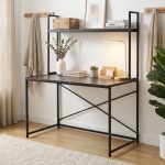 FELIX 120cm Study Desk With Shelf Hutch-Wenge