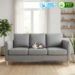 HATTIE Pet Friendly 3 Seater Sofa-Grey
