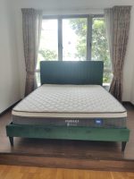 FLUFFY Queen Size Bed Frame-Green - Image 14
