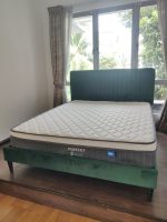 FLUFFY Queen Size Bed Frame-Green - Image 15
