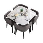 JUNIPER Space Saver 4 Seater Dining Set-Grey - Image 2