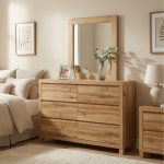 KALMAL 6 Drawers Dresser With Mirror-Wotan Oak