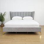 MAGNUS Queen Size Wing Bed-Grey