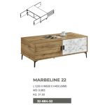 MARBELINE 120cm Coffee Table-Wotan Oak - Image 3