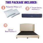 [Package] ROME Bed With 11 Inch Pocket Spring Mattress-2 Sizes - Image 6