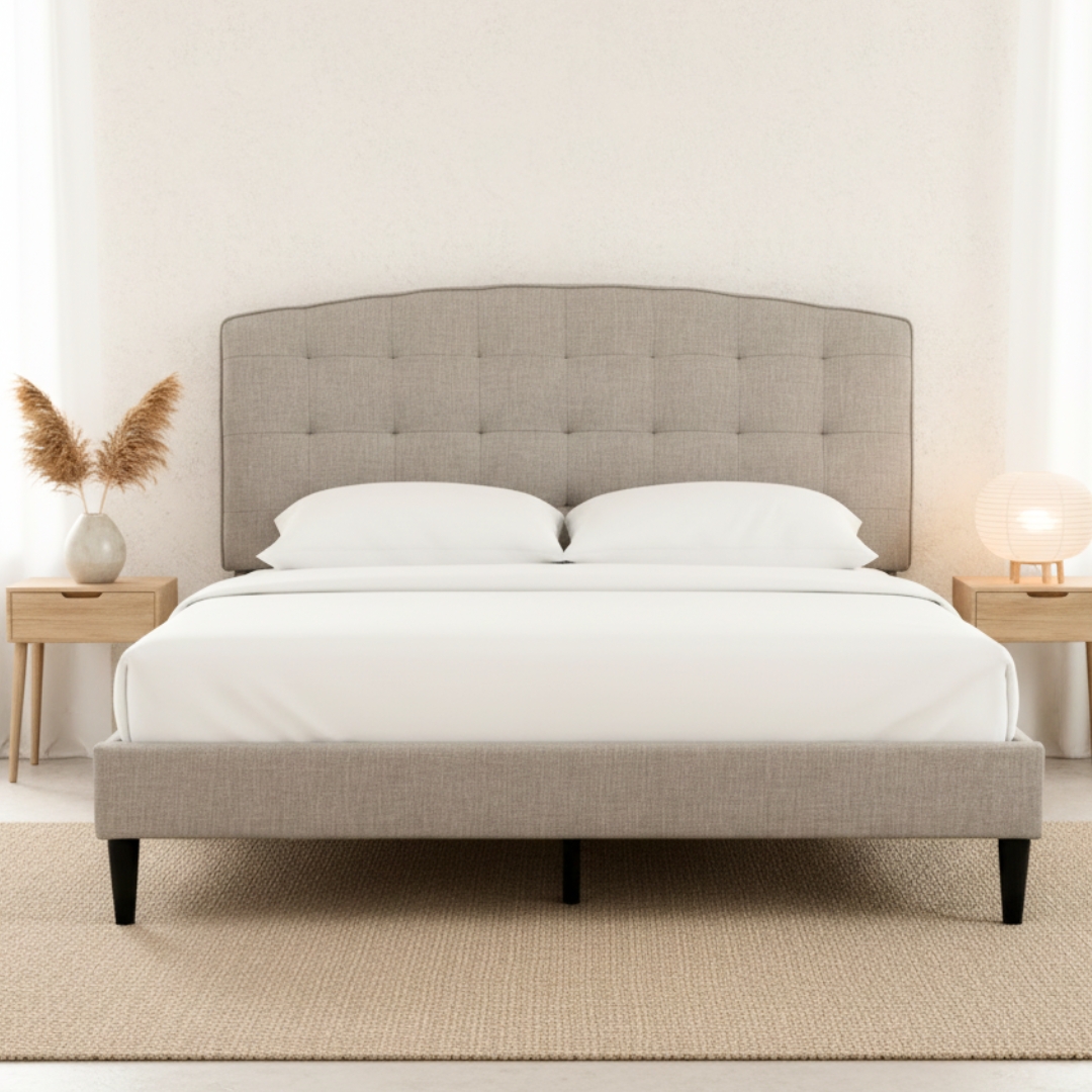 SANTIAGO QUEEN MAIN SANTIAGO Queen Bed Frame-Grey - Image 1