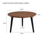 CARSYN D60cm Round Shaped Coffee Table-Cocoa - Image 6