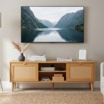 DESSER 150cm Rattan Door TV Cabinet-Oak
