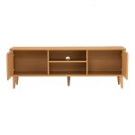 DESSER 150cm Rattan Door TV Cabinet-Oak - Image 10