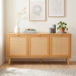 DESSER 150cm Rattan Door Sideboard-Oak