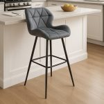KODY 24 Inch Steel Bar Chair-Grey