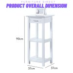 AYTAN 90cm Storage Rack-White - Image 3