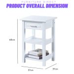 AYTAN 60cm Storage Rack-White - Image 3