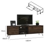 COLUMBIA 180cm TV Cabinet-Walnut - Image 3